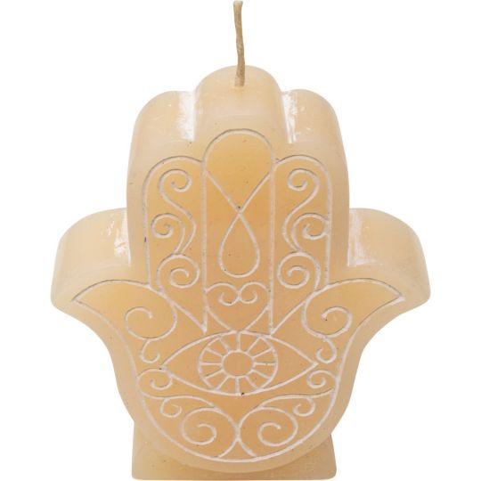 Sacred Symbol Candle - Fatima Hand Ivory (Each)