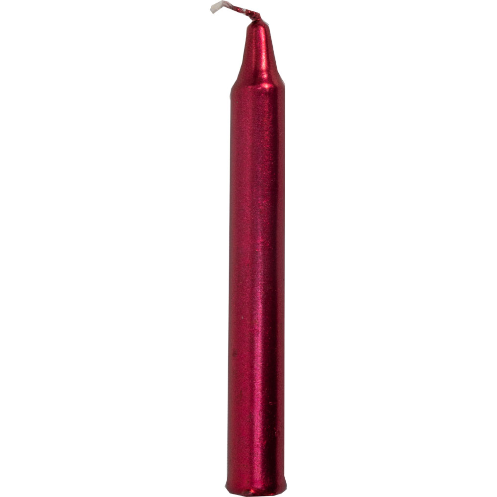 Mini Ritual Candles Metallic RED (Pack of 20)