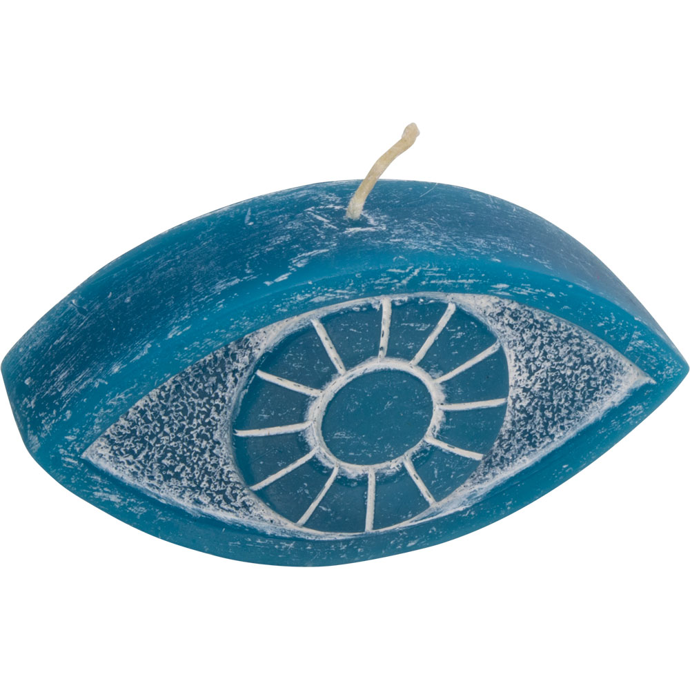 Sacred Symbol CANDLE - Eye of Protection Blue (Each)
