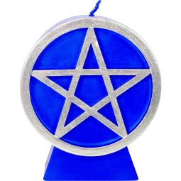 Intention Candle - Pentacle Blue & Silver (Each)