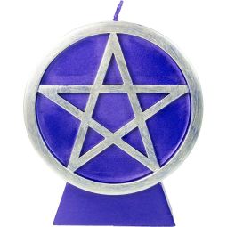 Intention Candle - Pentacle Purple & Silver (Each)