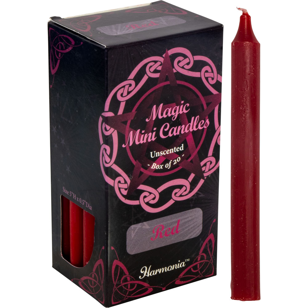 Harmonia Mini Ritual Candles - RED (Pack of 20)