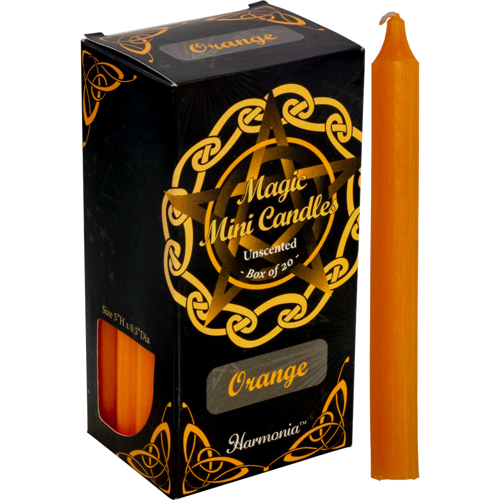 Harmonia Mini Ritual CANDLEs - Orange (Pack of 20)