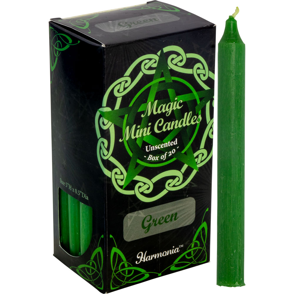 Harmonia Mini Ritual CANDLEs - Green (Pack of 20)