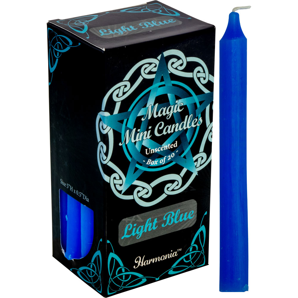 Harmonia Mini Ritual CANDLEs - Light Blue (Pack of 20)