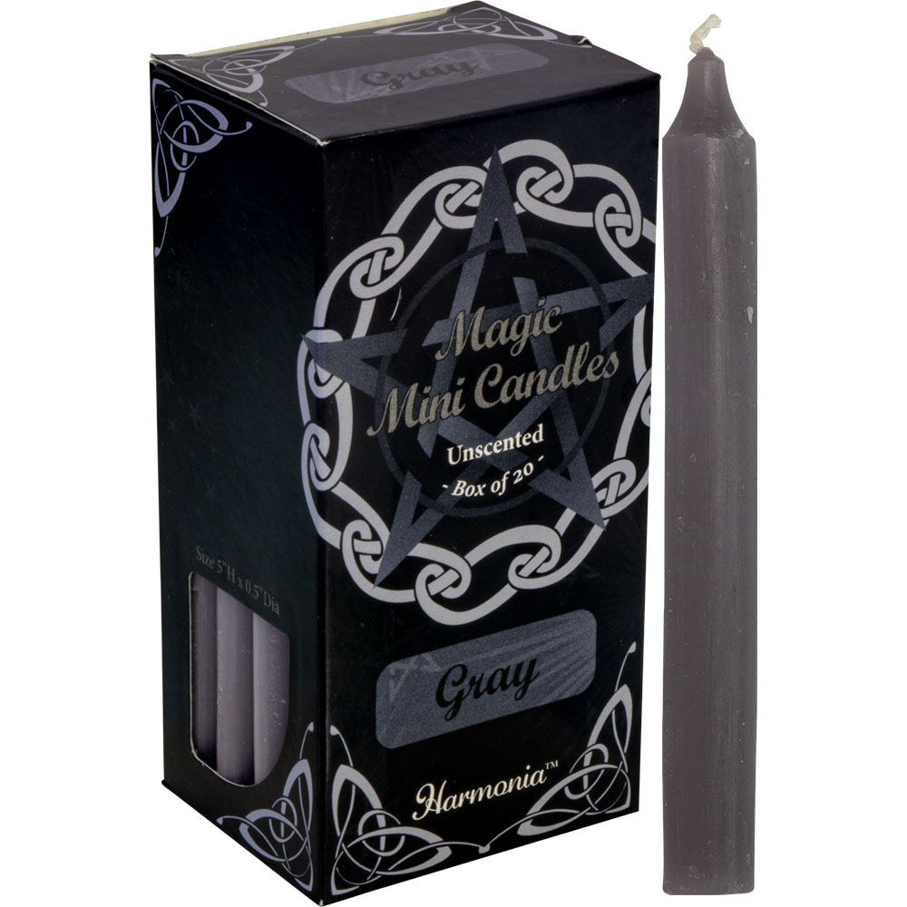 Harmonia Mini Ritual CANDLEs - Gray (Pack of 20)