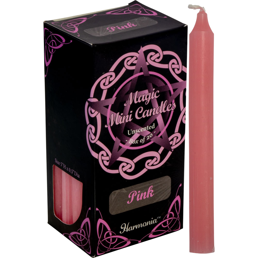 Harmonia Mini Ritual Candles Pink (Pack of 20) Kheops International