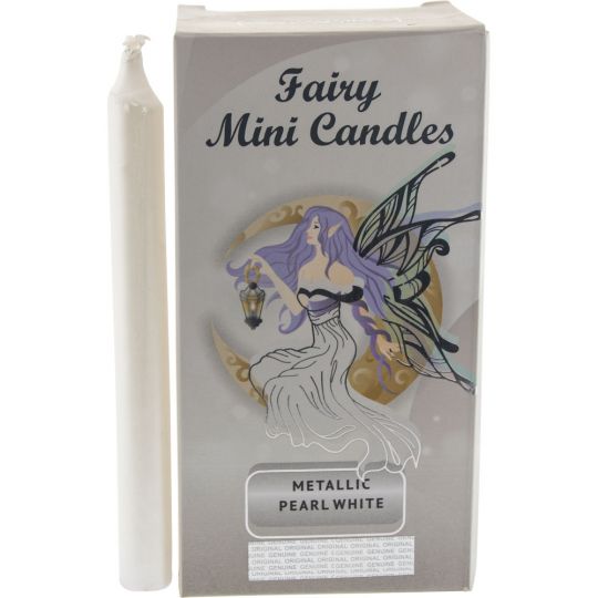 Harmonia Mini Ritual Candles Metallic White Pearl (Pack of 20)