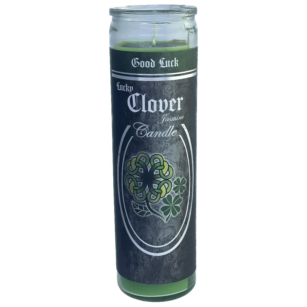 7 Day Glass Ritual CANDLE - Lucky Clover - Jasmine (Each)