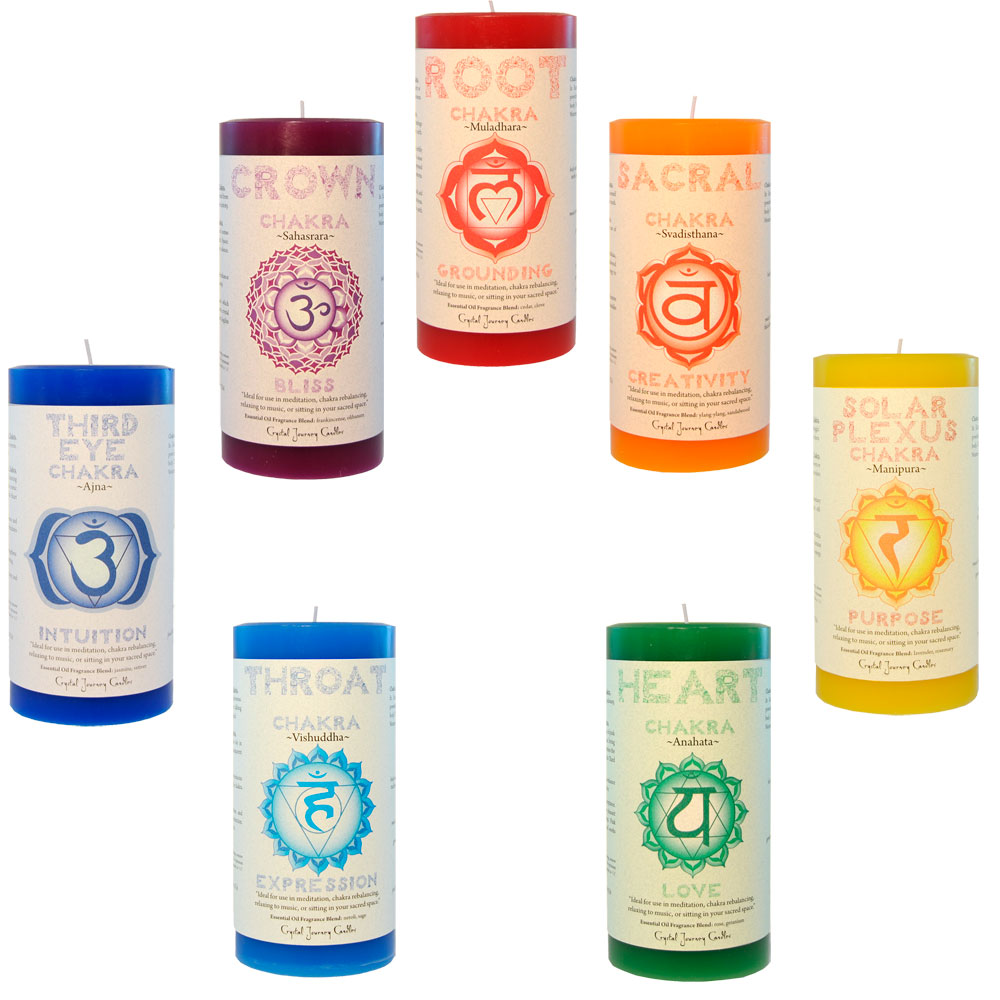 Pillar Chakra Assortment - ONE of each (Set of 7)