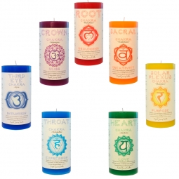 Pillar Chakra Assortment - one of each (Set of 7)