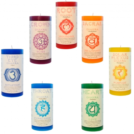 Pillar Chakra Assortment - one of each (Set of 7)