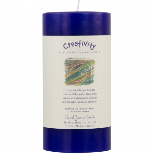 Reiki Herbal Pillar Candle Creativity 3"x 6" (Each)