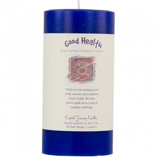 Reiki Herbal Pillar Candle Good Health 3"x 6" (Each)