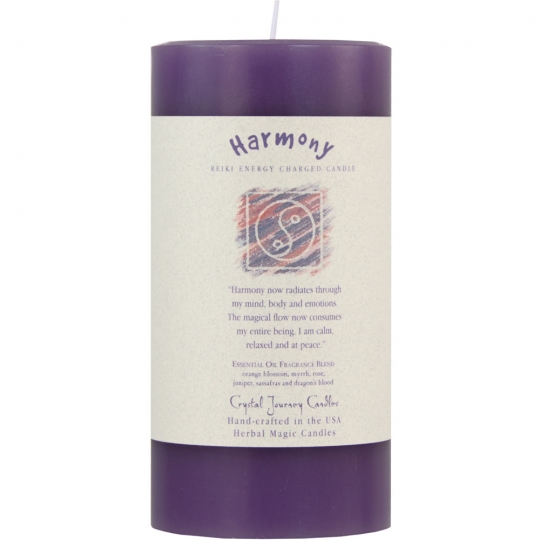 Reiki Herbal Pillar Candle Harmony 3"x 6" (Each)