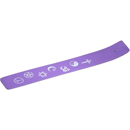 Painted Wood Incense Holder - Multifaith Purple (Each)