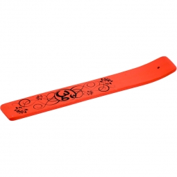 Painted Wood Incense Holder - OM Dark Orange (Each)