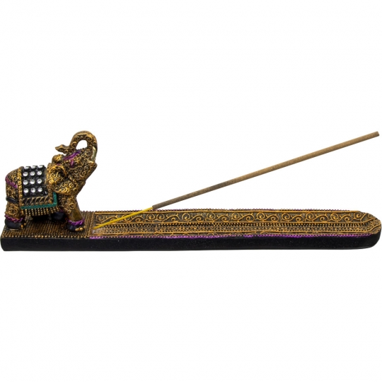 Polyresin Incense Holder - Lucky Elephant  (Each)