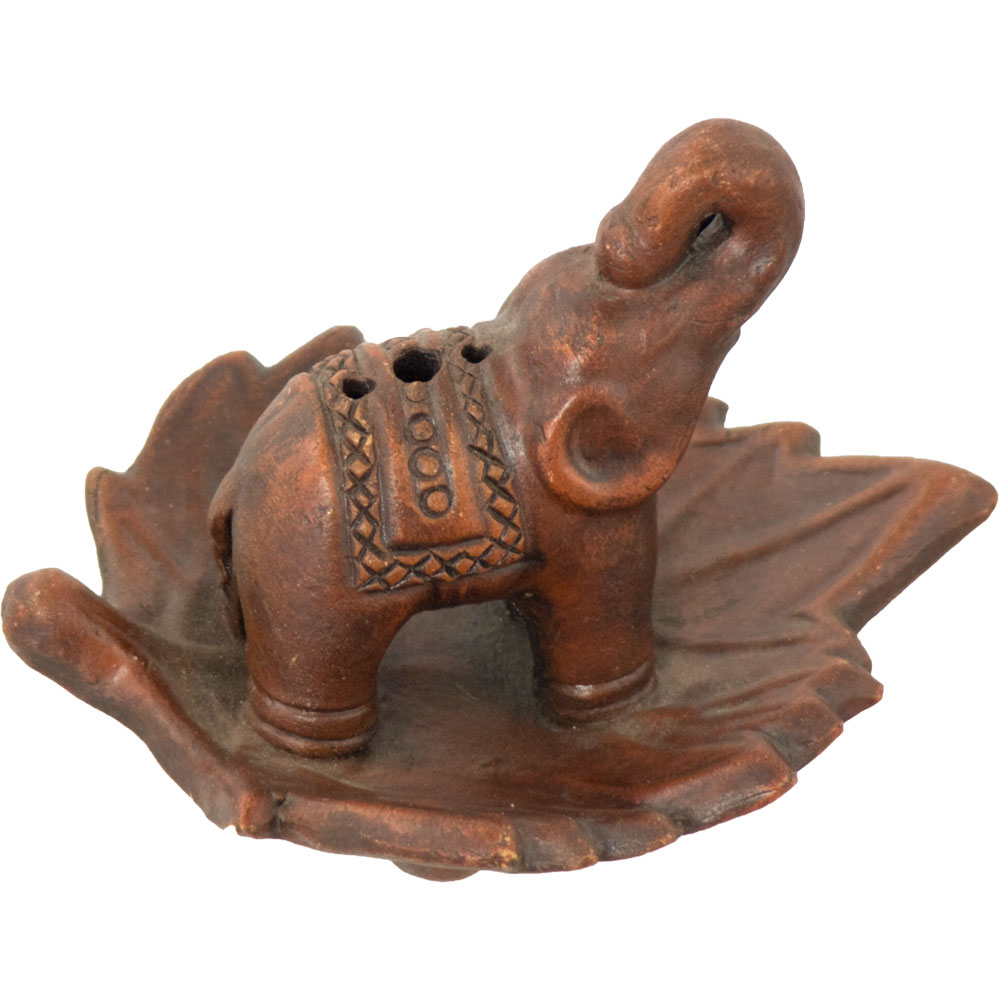 CERAMIC Incense Holder Elephant Terra Cotta (Each)