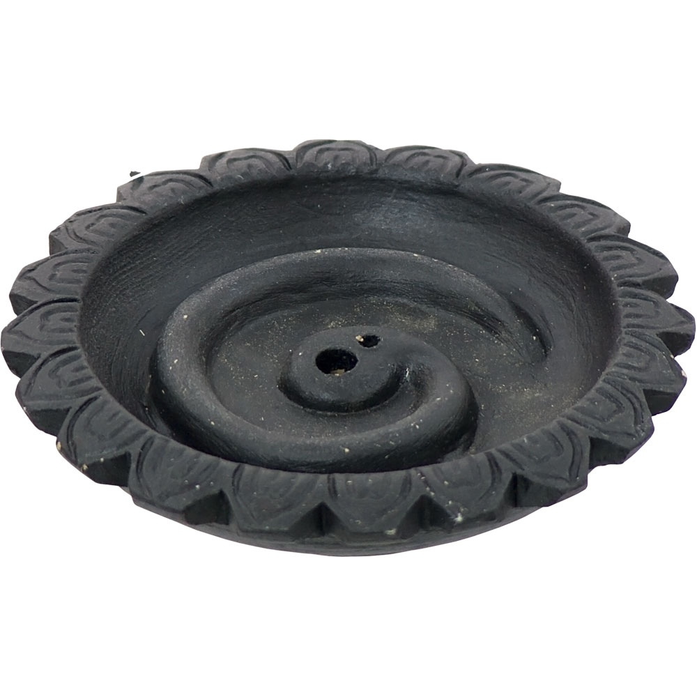 CERAMIC Rope Incense Holder Black (Each)