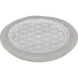 White Soapstone Incense Holder - Flower of Life (Each)