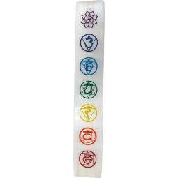 Selenite Incense Holder w/ 7 Chakras (Each)