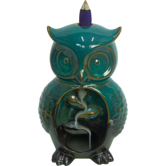 Ceramic Backflow Incense Burner - Cascading Owl (Each)