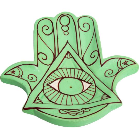 Wood Incense Holder - Fatima Hand (Each)