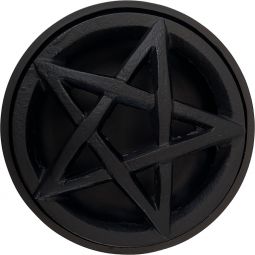Cast Iron Incense Burner w/ Pentacle Lid (Each)