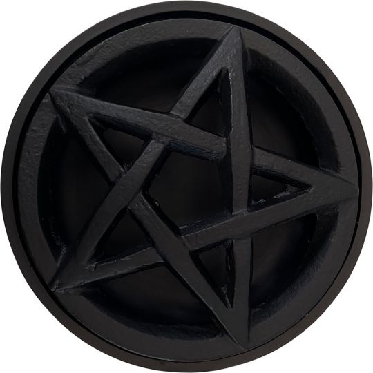 Cast Iron Incense Burner w/ Pentacle Lid (Each)