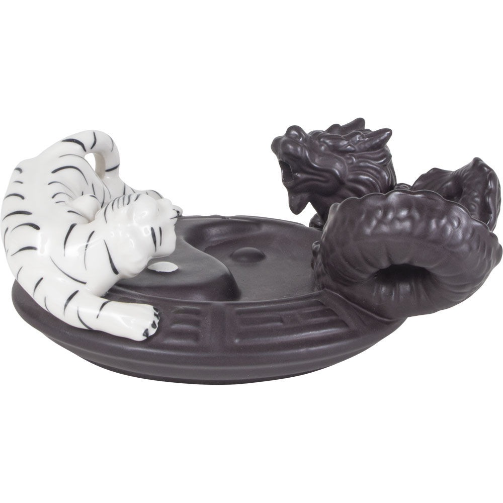 Ceramic Backflow INCENSE BURNER - Yin Yang Dragon & Tiger (Each)