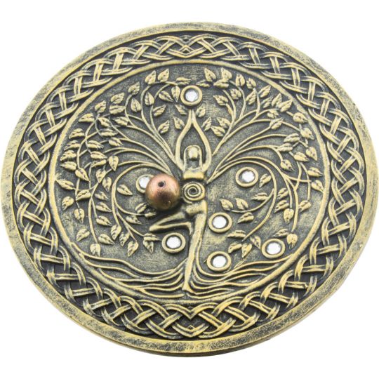 Polyresin Incense Holder - Yoga Goddess Gold (Each)