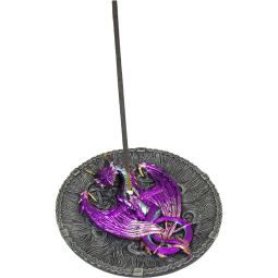 Polyresin Incense Holder - Purple Celtic Dragon (Each)