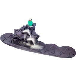 Ceramic Backflow Incense Burner - Cascades w/ Pentacles (Each)