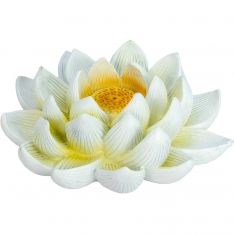 Polyresin Incense Holder - White Lotus (Each)
