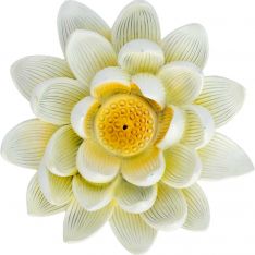 Polyresin Incense Holder - White Lotus (Each)