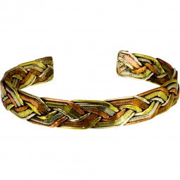 Tibetan Bracelet 3 Metals Twist (each)