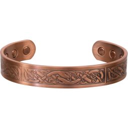 Magnetic Copper Bracelet - Celtic Deers - Antique Copper (Each)