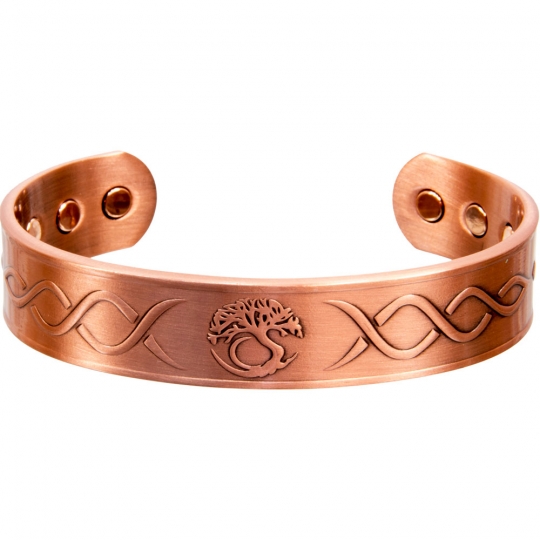 Magnetic Copper Bracelet - Tree of Life - Antique Copper (Each)