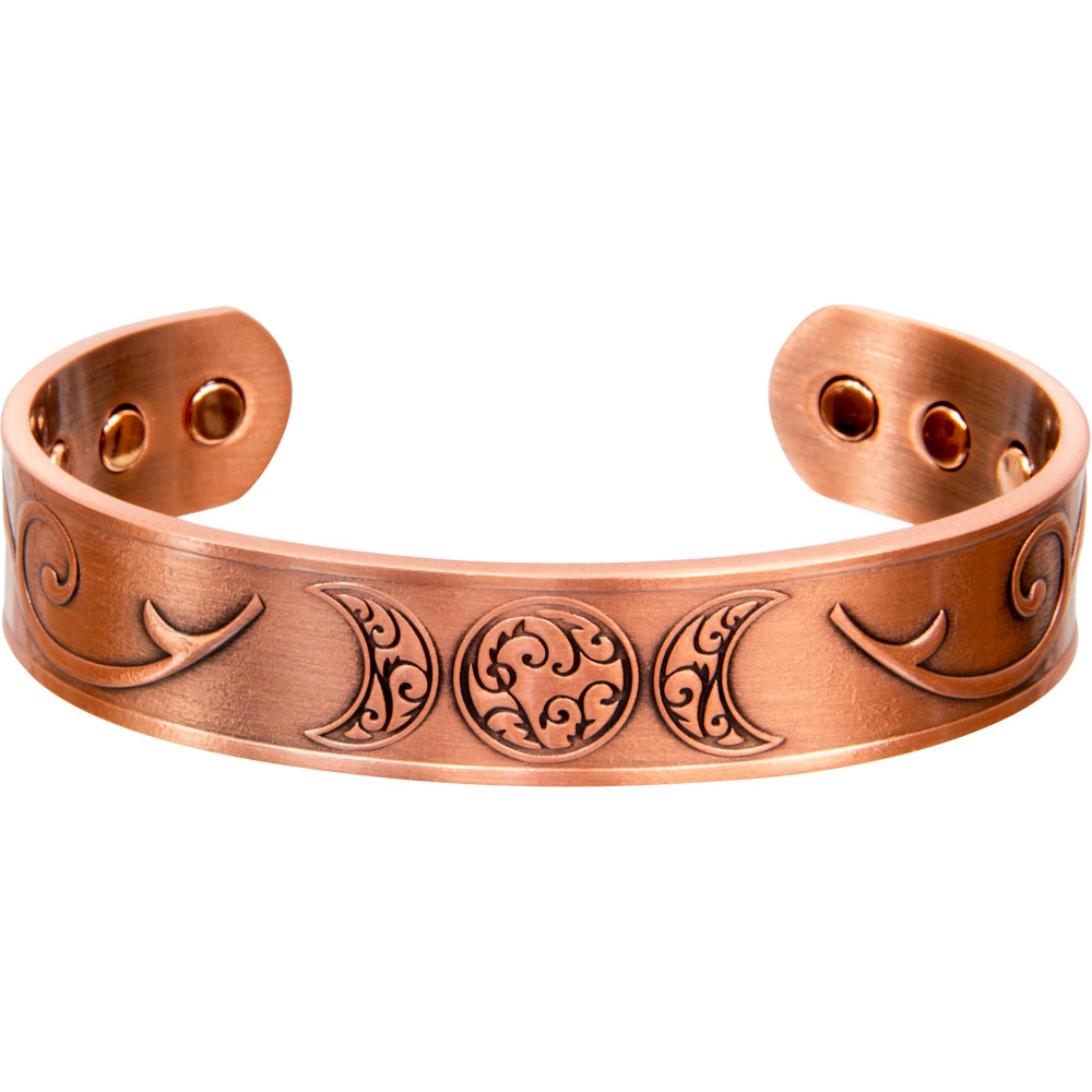 Magnetic Copper BRACELET - Triple Moon - Antique Copper (Each)