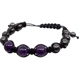 Magnetic Hematite Bracelet - Amethyst (Each)