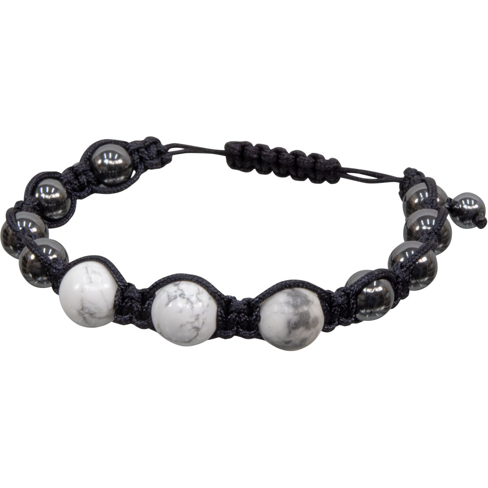 Magnetic Hematite BRACELET - Howlite (Each)