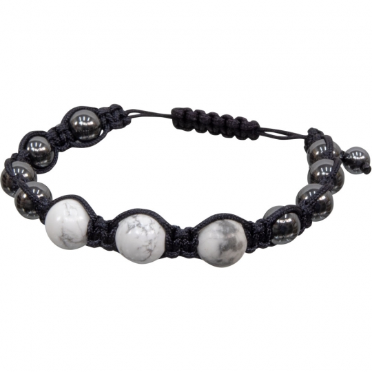 Magnetic Hematite Bracelet - Howlite (Each)