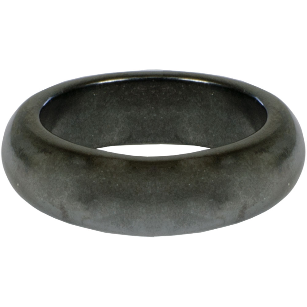 Hematite Ring Plain Round Band Magnetic (Pk 50): Kheops International