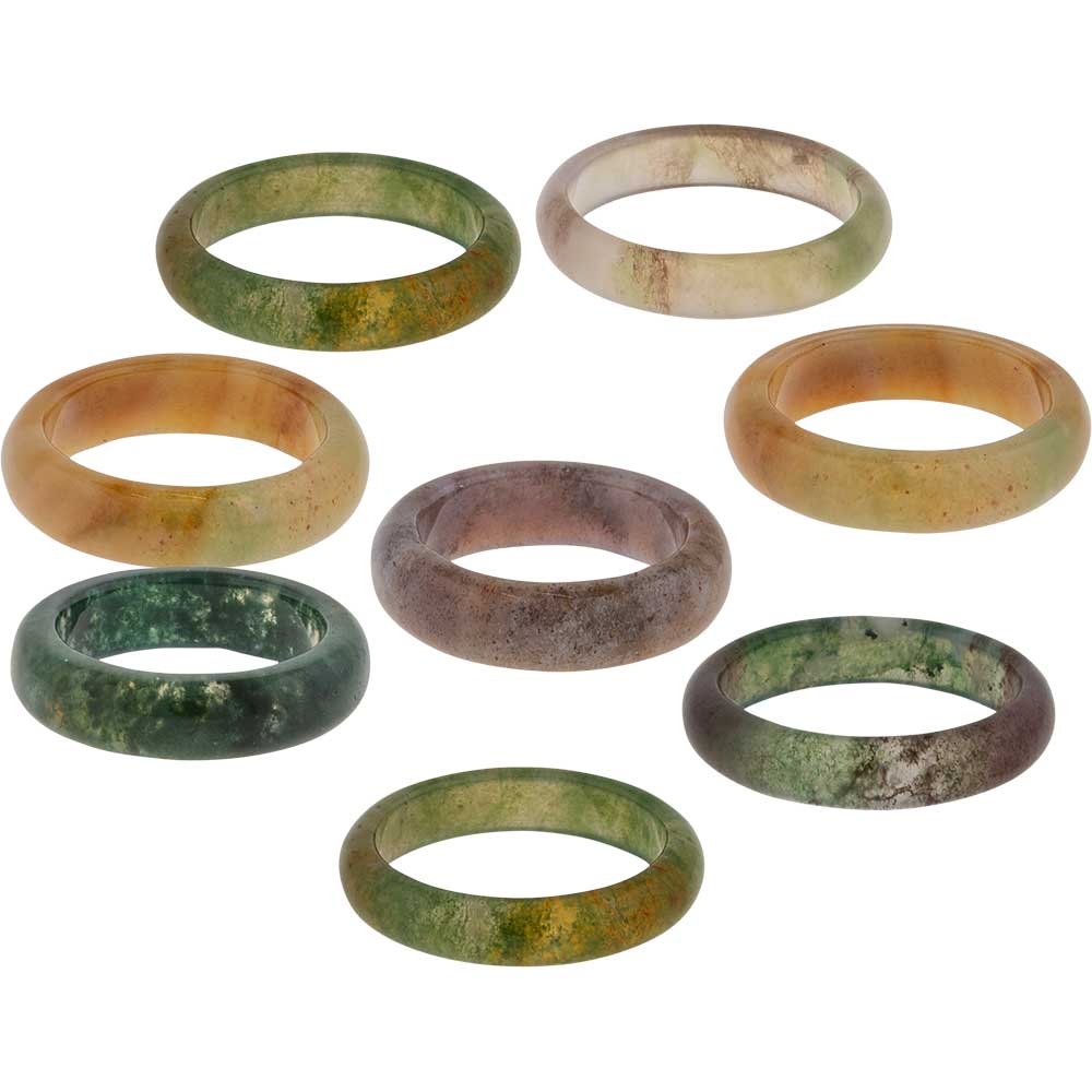 Gemstone Fancy Jasper RINGS Asst'd Colors (Pack of 25)