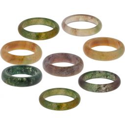 Gemstone Fancy Jasper Rings Asstd Colors (Pack of 25)