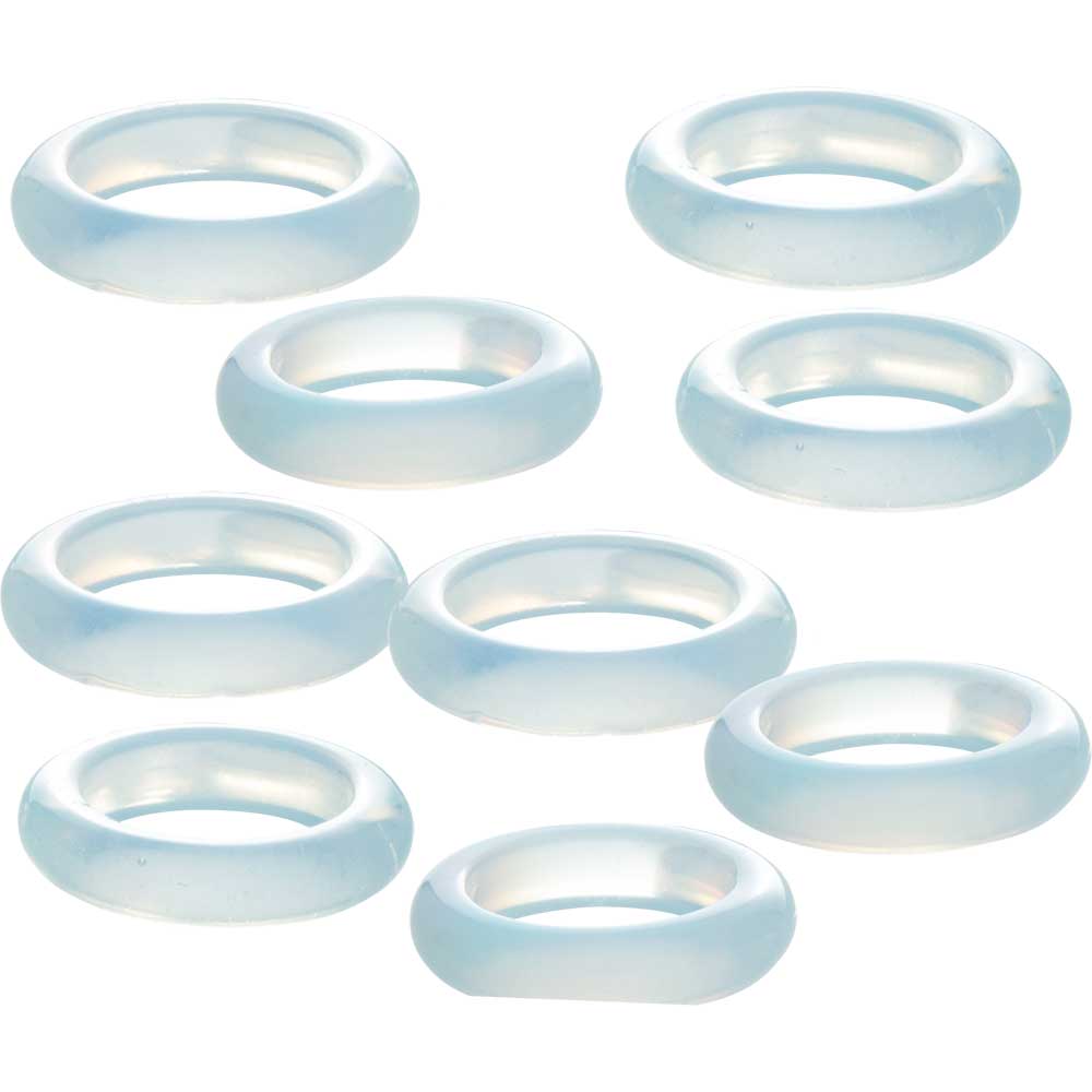 Gemstone Rounded Opalite RINGS  (Pack of 25)