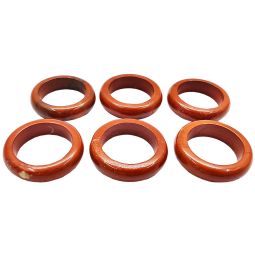 Gemstone Rounded Red Jasper Rings - Size 7 (Pack of 6)