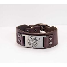 Vegan Leather Adjustable Bracelet - Wolf Brown (Each)
