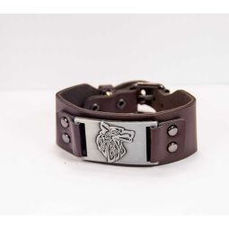 Vegan Leather Adjustable Bracelet - Wolf Brown (Each)